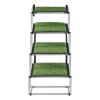 Dog Stairs for Car, 4 Steps Extra Wide Foldable Dog Ramp for Large Dogs with Non-Slip Surface, Portable Lightweight Pet Stairs Ladder for Car, SUV