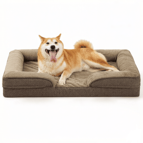 Dog Bed Orthopedic Dog Sofa for Large Dogs,Supportive Foam Pet Cushions Bed with Washable Removable Cover, Egg-Crate Foam, Waterproof Lining Bottom