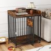 27.5 Inch Dog Crate Furniture with Wheels for Small Dogs and Puppies