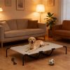 Large dog bed, pet bed, beige