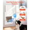 Pet Door, Large, with Double Magnetic Flaps and Metal Frame, Strong and Weatherproof Dog Door for Interior and Exterior Doors, Easy to Install